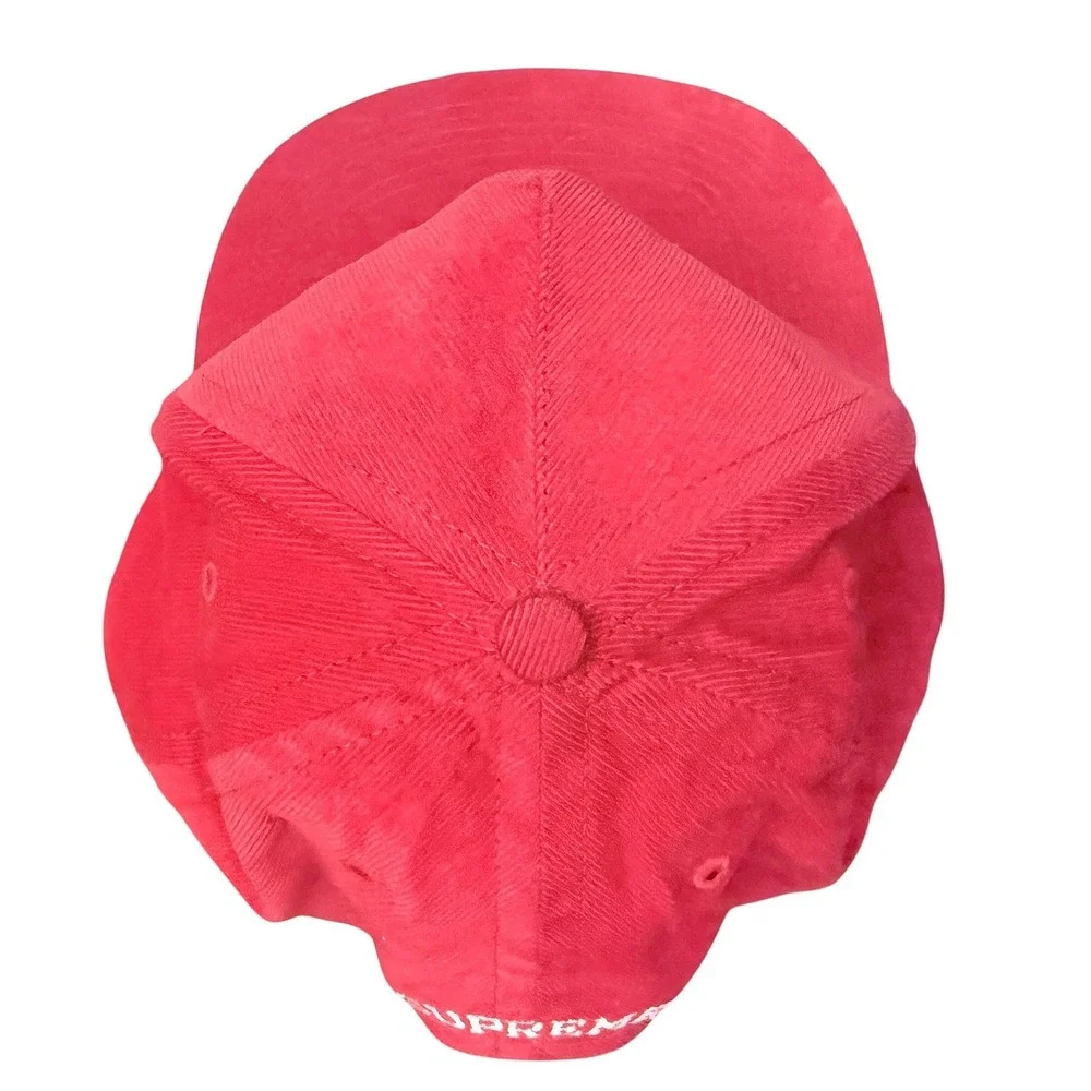 Supreme Champion Corduroy 5 Panel Red Snapback Hat Made in USA Season SS17